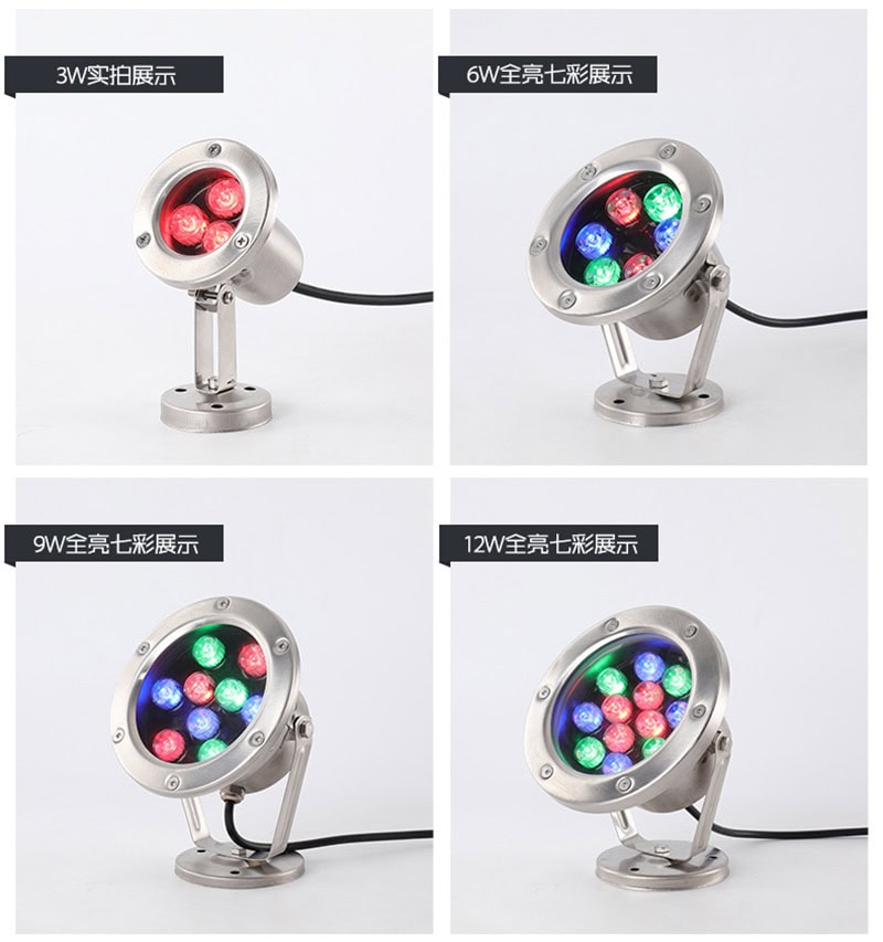 rgb led fountain underwater light