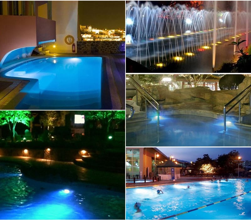 rgb led fountain underwater light